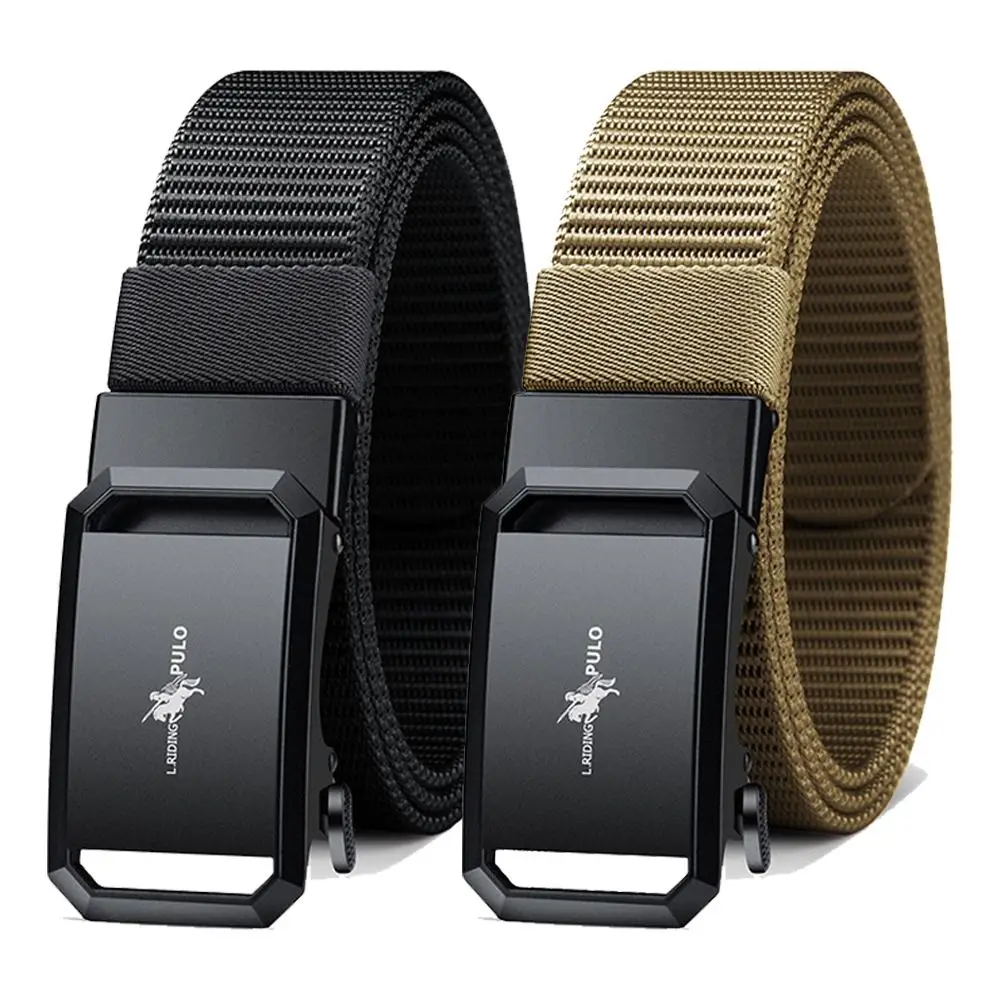 

Men Luxury Brand Nylon Braided Belt Simple Wild Style Business Casual Automatic Buckle Waistband Canvas Strap