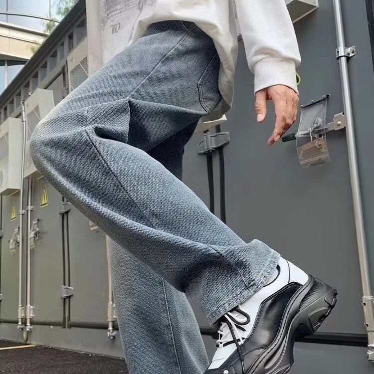 Свободные мужские джинсы с широкими штанинами и звездным узором, большой размер 300, сум, американский High Street Sle, осенняя модная молодежная одежда