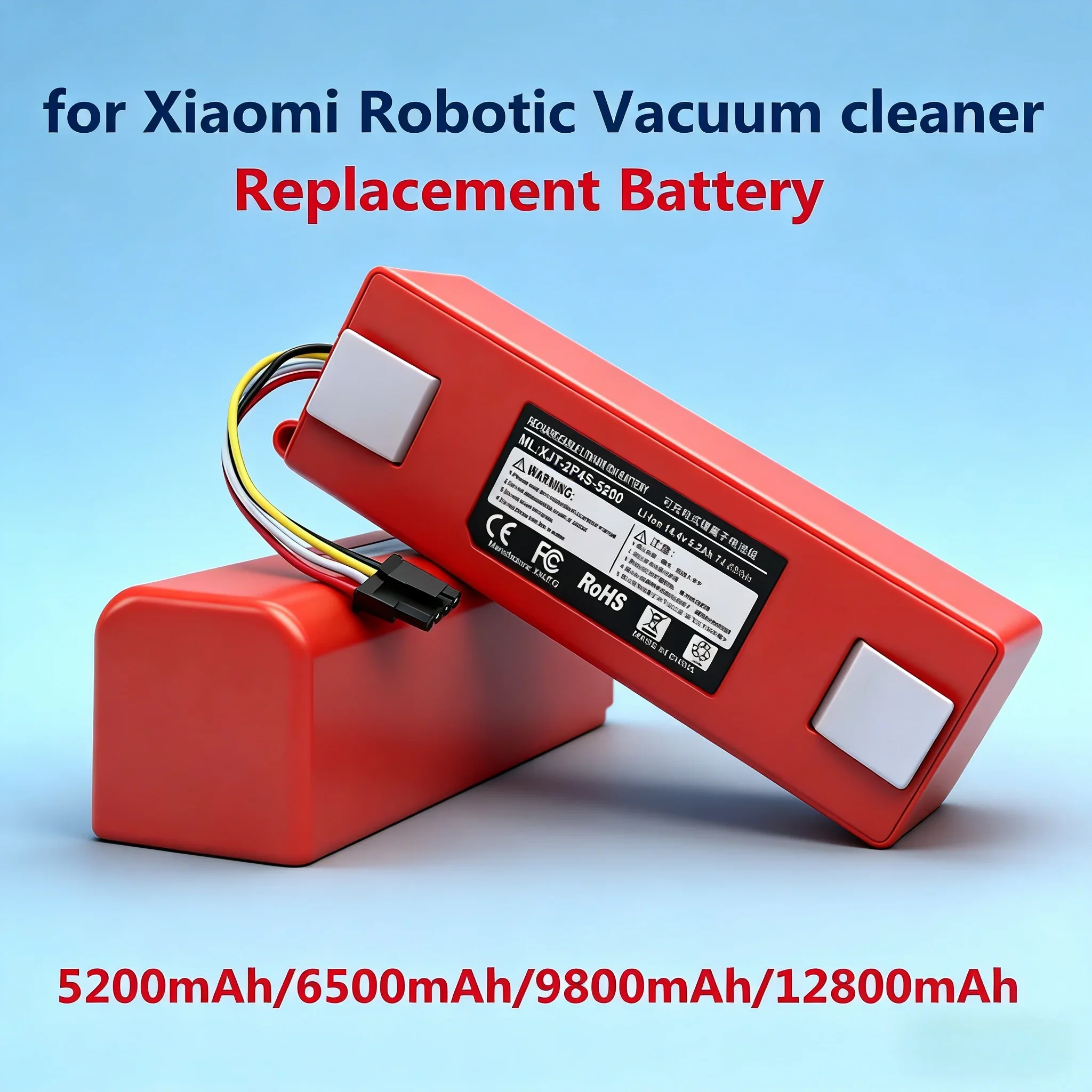 

️Original Replacement Battery BRR-2P4S-5200D for XIAOMI 1S 1ST Roborock SDJQR01RR Sweeping Mopping Robot Vacuum Cleaner 5200mAh