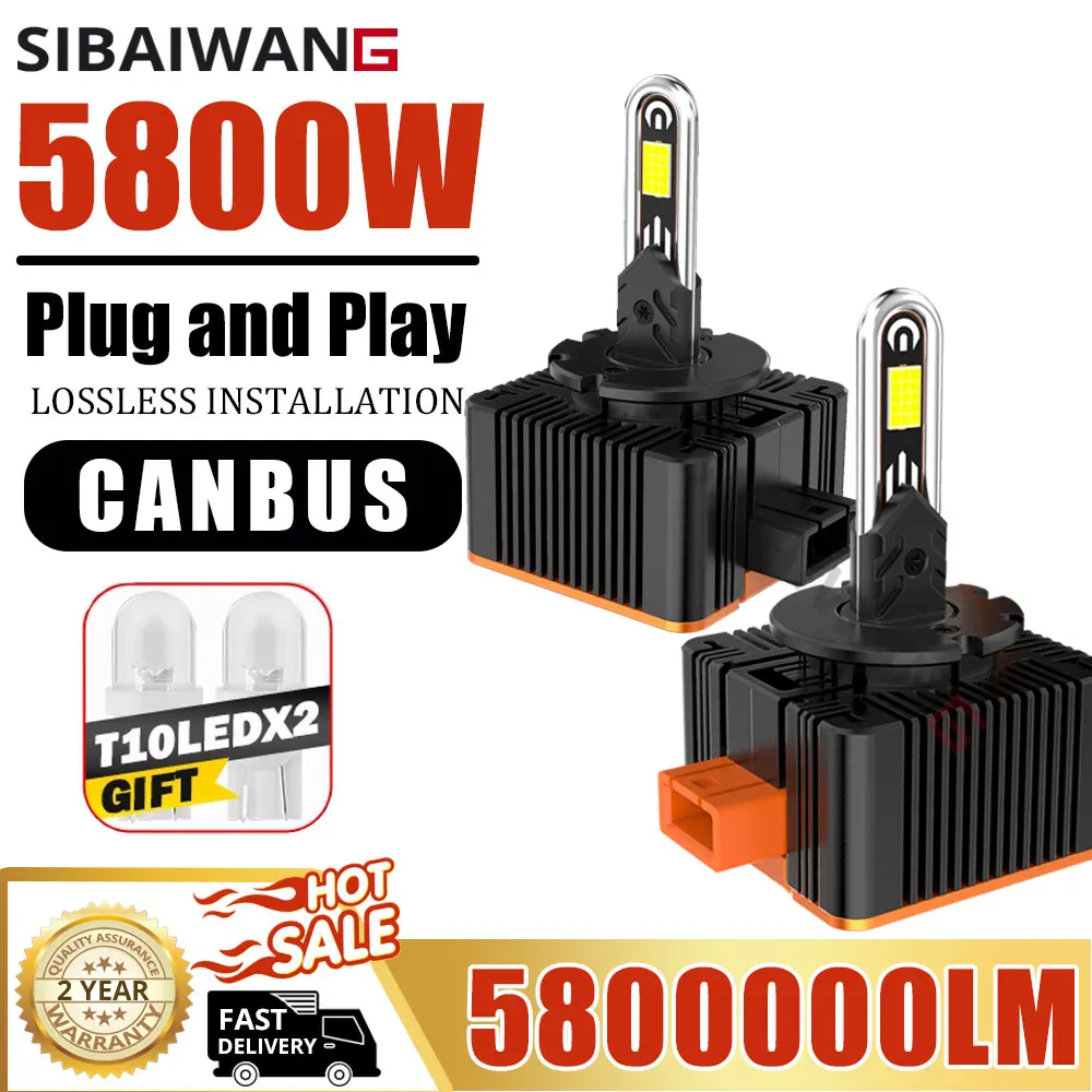 

SIBAIWANG D1S D3S LED Car Headlight Bulb d1s Led CANBUS d3s Car Lamps HID Xenon Upgrade Replacement Kits Turbo Plug and Play 12V