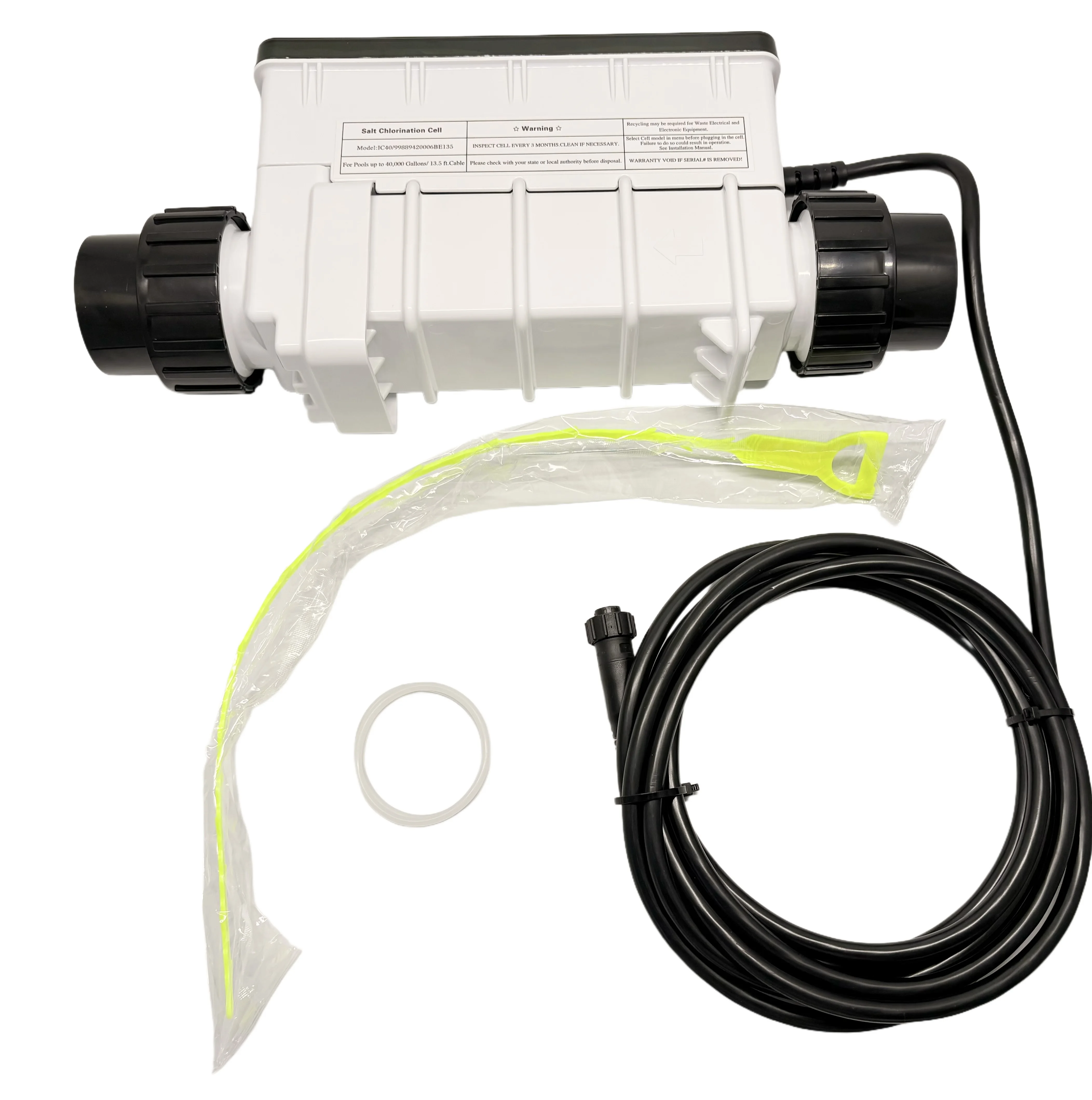 Pentair Saltwater Chlorinator IC40 Electrolyser Cell Replacement for Pool with Maximum Water Flow Rate of 40,000 Gallons