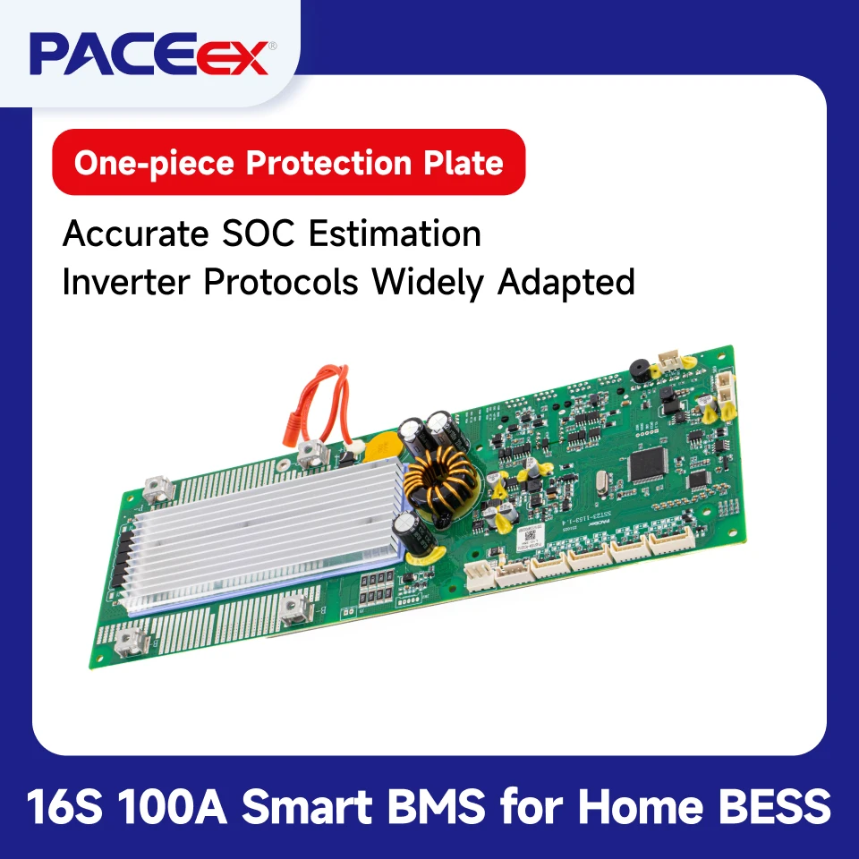 PACEex 16S 100A BMS With RS 485 Connectivity PACE BMS Lithium Battery LifePO4 Low Power Consumption