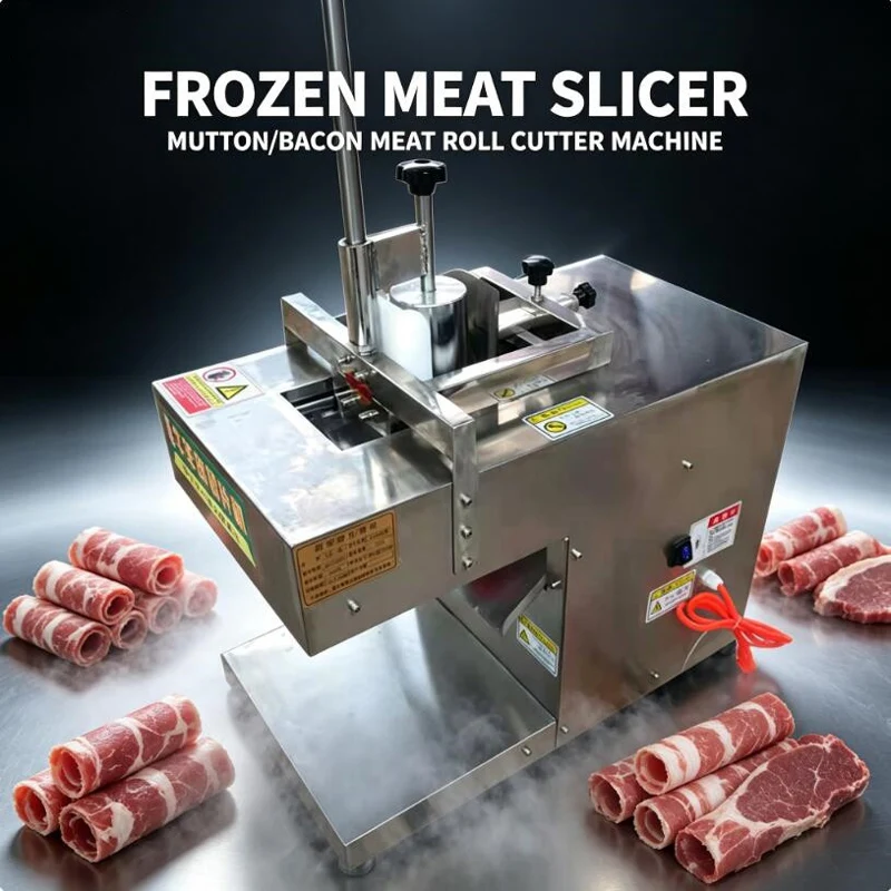 Commercial Slicer Meat Slicing Machine 110V 220V Automatic Frozen Meat Cutting Machine