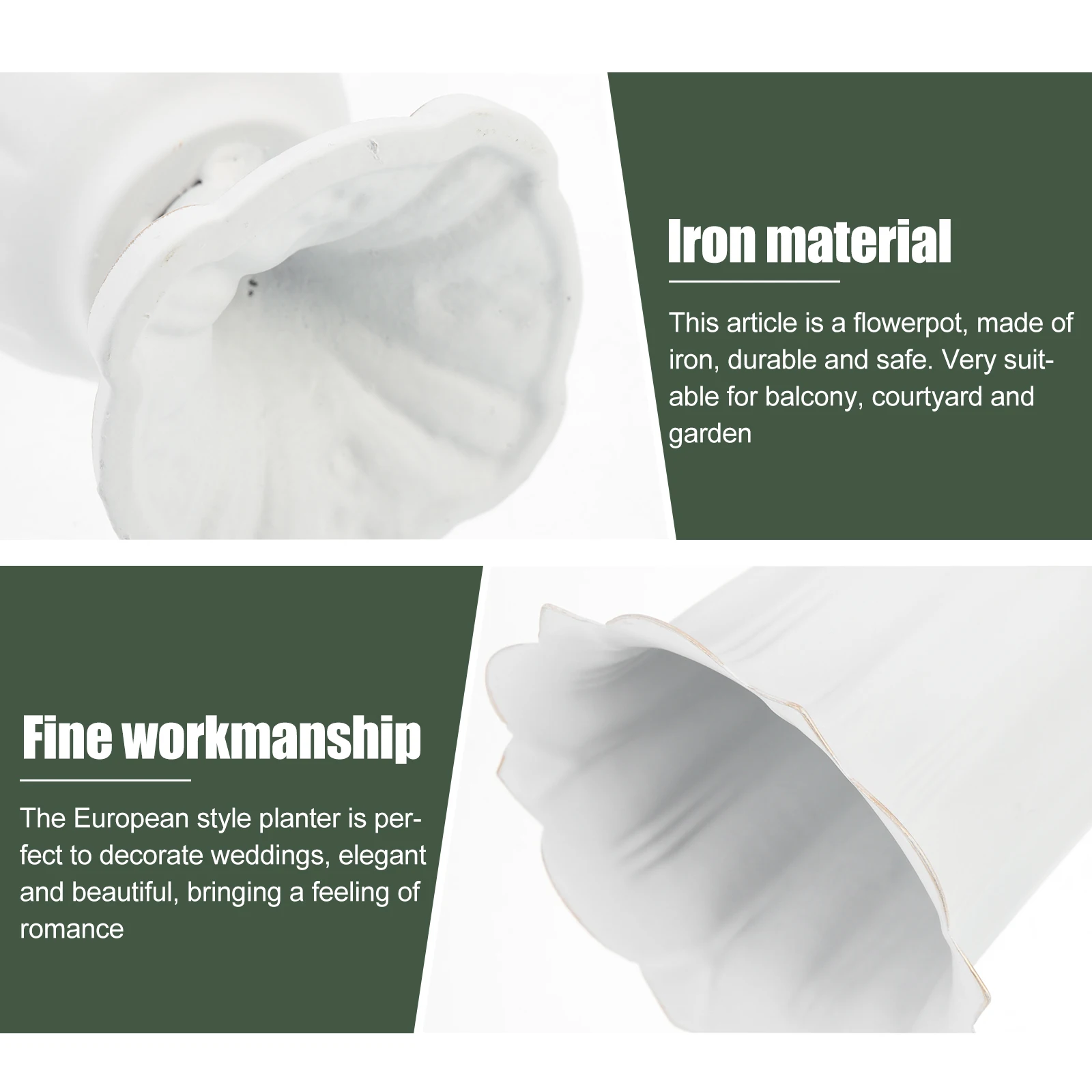 

Vintage Metal Flower Pot Wedding Decor European Style Garden Planter Home Party Centerpiece Roman Column Design Lightweight