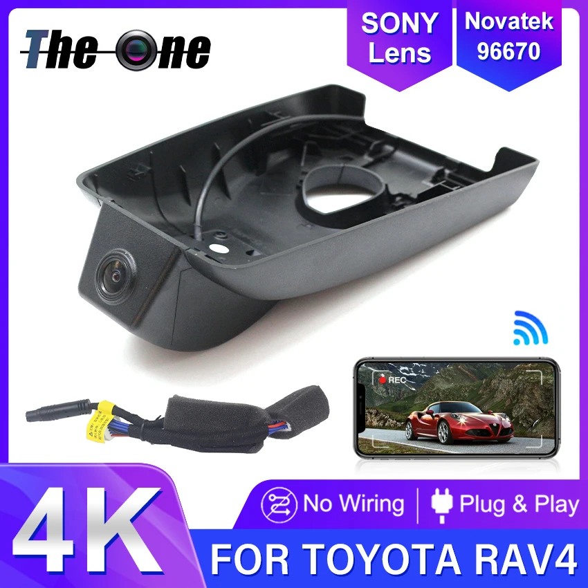For Toyota RAV4 HEV GXL limited hybrid 2016 2017 2018 4K Dash Cam Car Camera Recorder WIFI Car Dvr Recording Devices Accessories