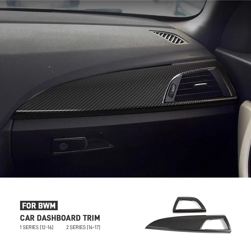 

For BMW 1 2 Series F20 F21 F22 F23 Real Carbon Fiber Car Dashboard Side Air Outlet Panel Trim Cover Sticker Interior Accessories