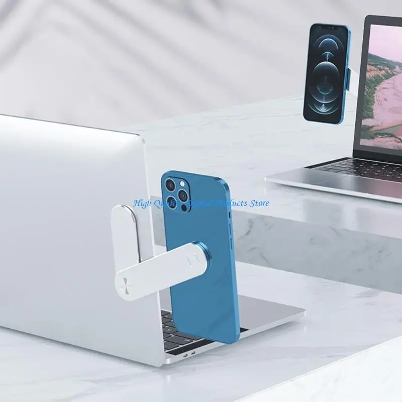U2JE Laptop Side Mount Expansion Bracket Phone Stand Desktop Cellphone Holde
