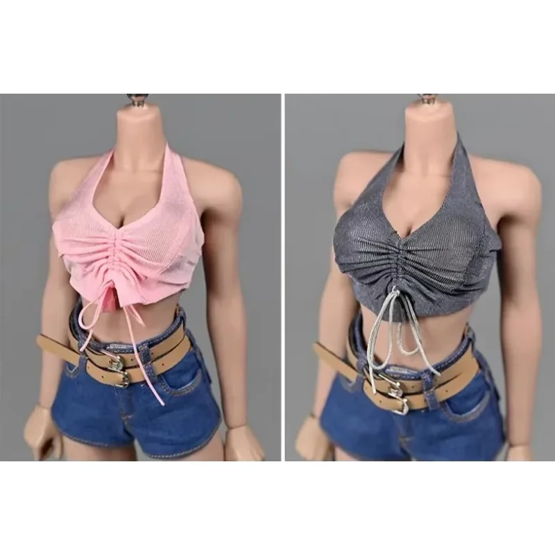 T-shirt base con coulisse stretta elastica soldato femminile in scala 1/6 adatta per figure giocattolo da 12 pollici Tbl Phicen Accessori per bambole corpo
