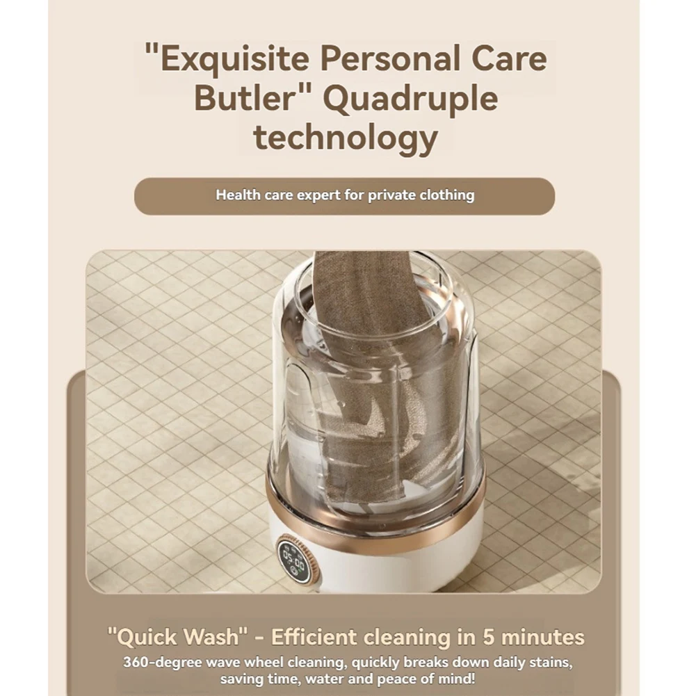 【RAMADAN SALE】For Apartment, Camping, Travel Compatible Portable Washer Underwear Washer Mini Washing Machine For Bras/Underwear