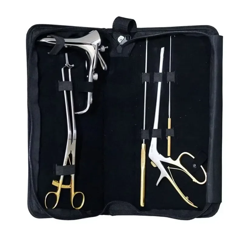Colposcopy Instrument Set for Gynecology, Complete Kit with Zipper Storage Bag