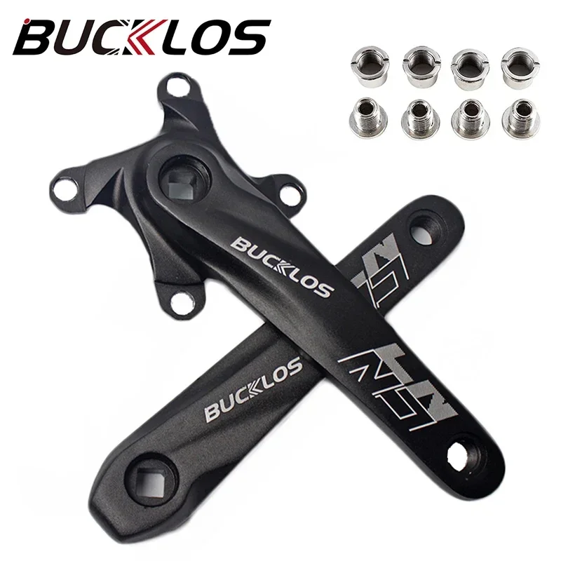 

BUCKLOS Bicycle Crank 104 64BCD Mountain Bike Crank Aluminum Alloy Square Hole Cranks 170mm 8/9/10/11 Speed MTB Crankset Part