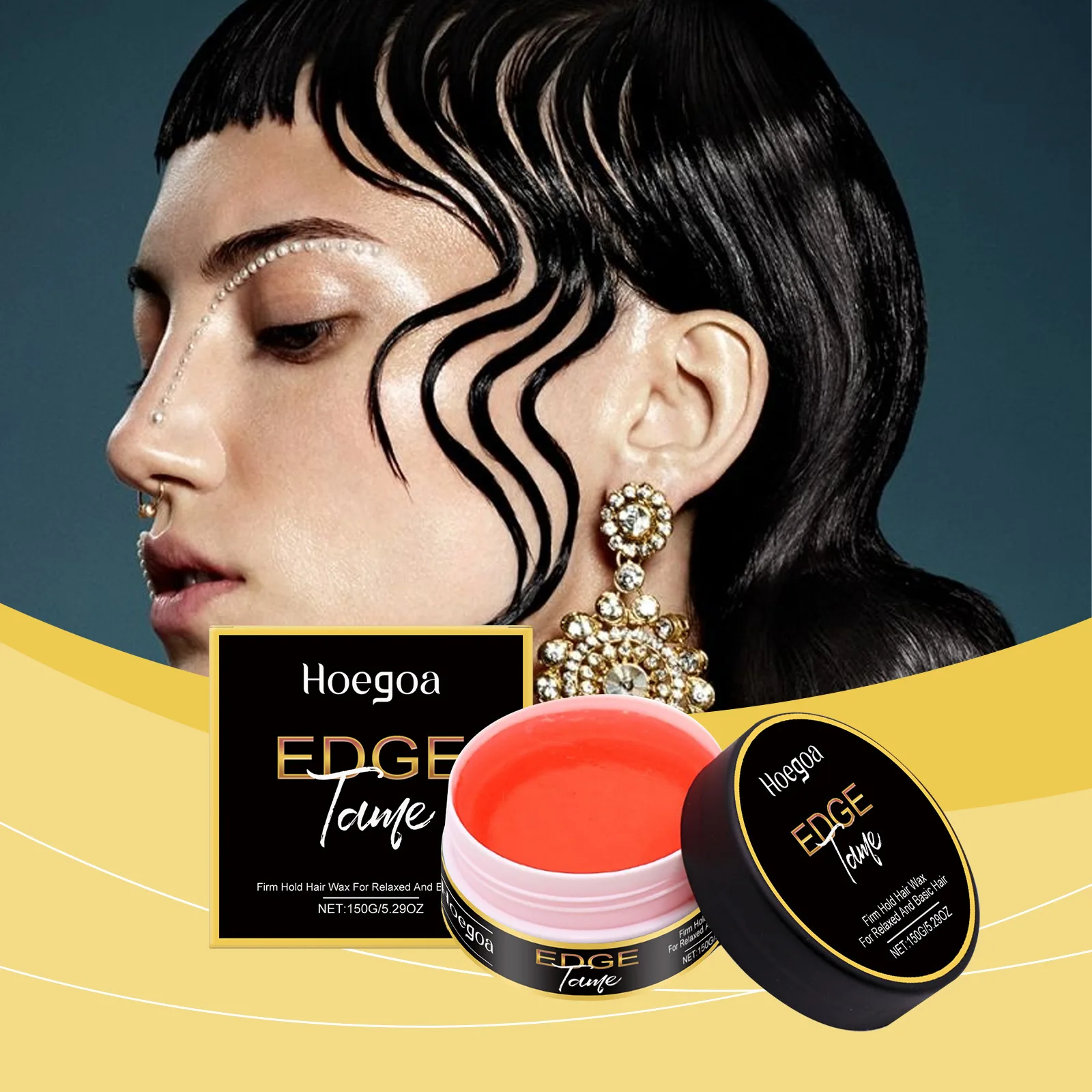 

Edge Tame Firm Hold Hair Wax Natural Finish Long Lasting Style Control Frizz Free Smoothing Texture Professional Salon Hair Care