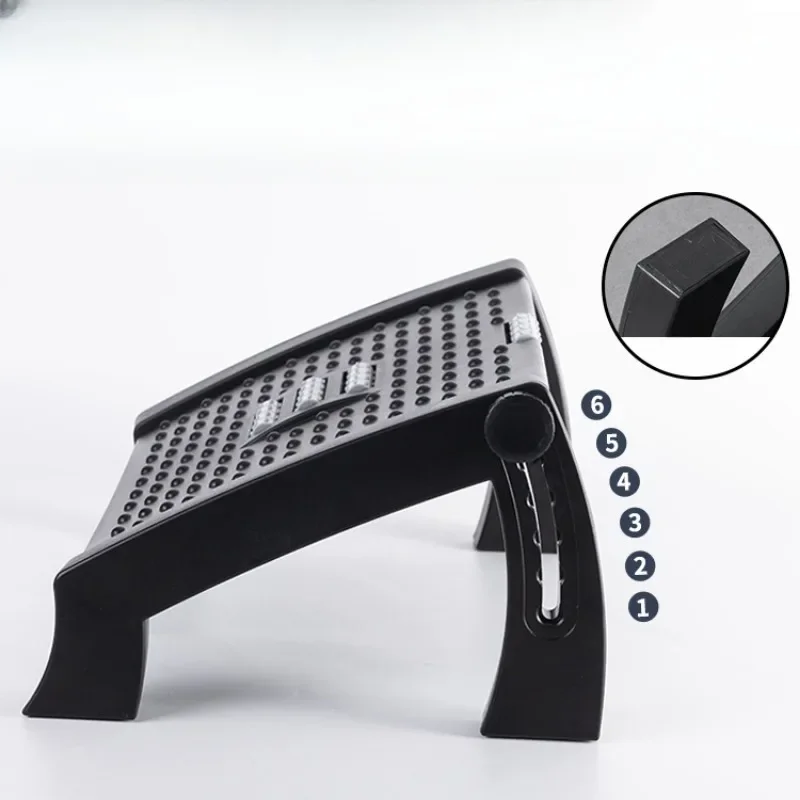 Ottoman Anti-tilting Erlang Legs Six-gear Adjustable Footstool Footstool Office Table Foot Pedal Portable Stool Furniture