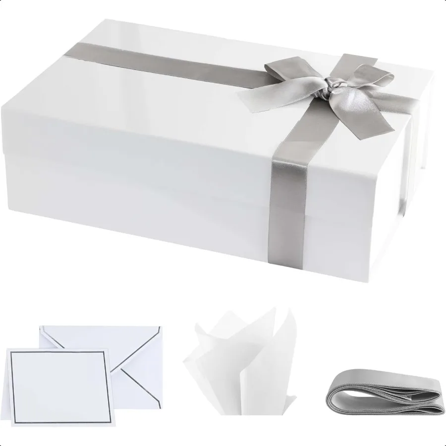 

White Gift Box 1 PACK 10 x 7 x 3 Inches