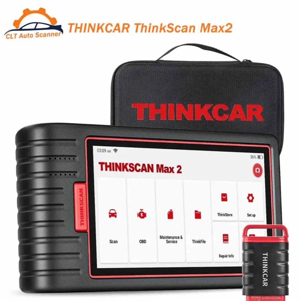 New THINKCAR ThinkScan Max 2 Full system Car Diagnostic Tool MAX2 OBD2 Scanner Free Lifetime Update ECU Coding PK ThinkTool Mini