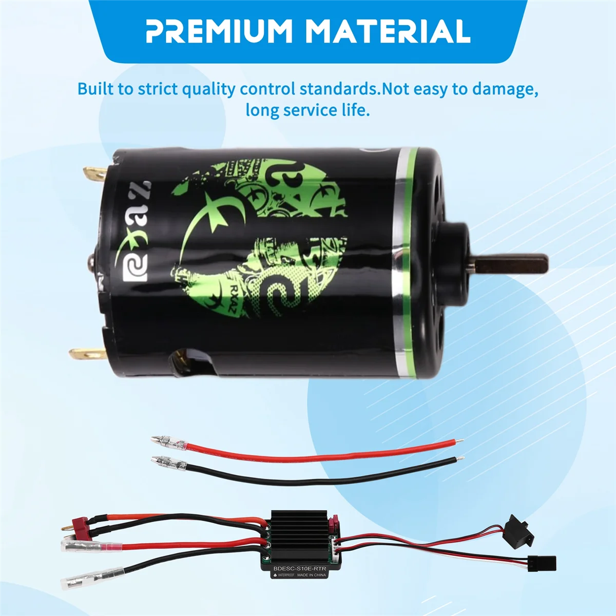 A17I 540 Bürstenmotor RC Crawler Motor ESC Bürstenelektrischer Geschwindigkeitsregler BEC für 1/10 RC Auto/AXIAL/35T