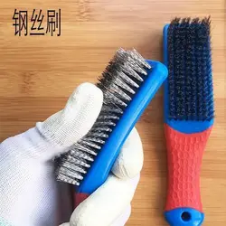 Heavy Duty Stainless Steel Wire Brush with Comfortable Plastic Handle - Perfect for Removing Rust, Welding Slag, Dirt, and Paint