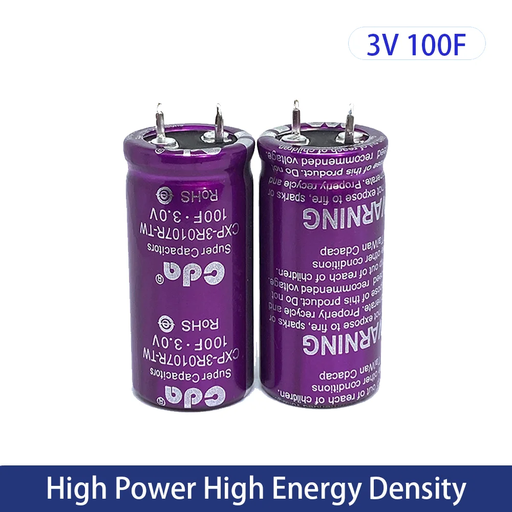 

2PCS Capacitors 3V100F Farad Capacitor UltraCapacitors Taiwan CDA Capacitor