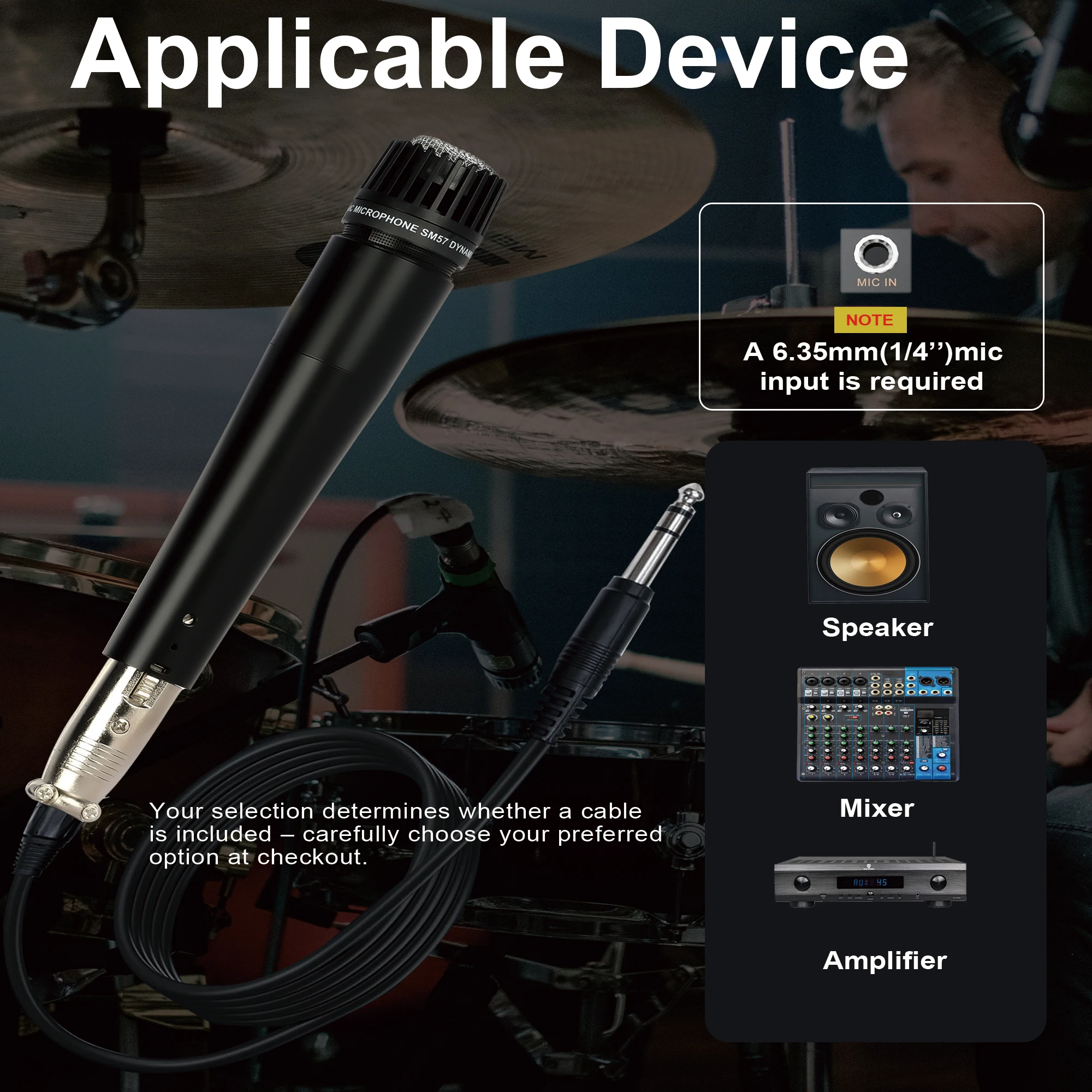 Lokchonk  Handheld Mic Vocal Cardioid Microphone For Livehouse,Karaoke SM57