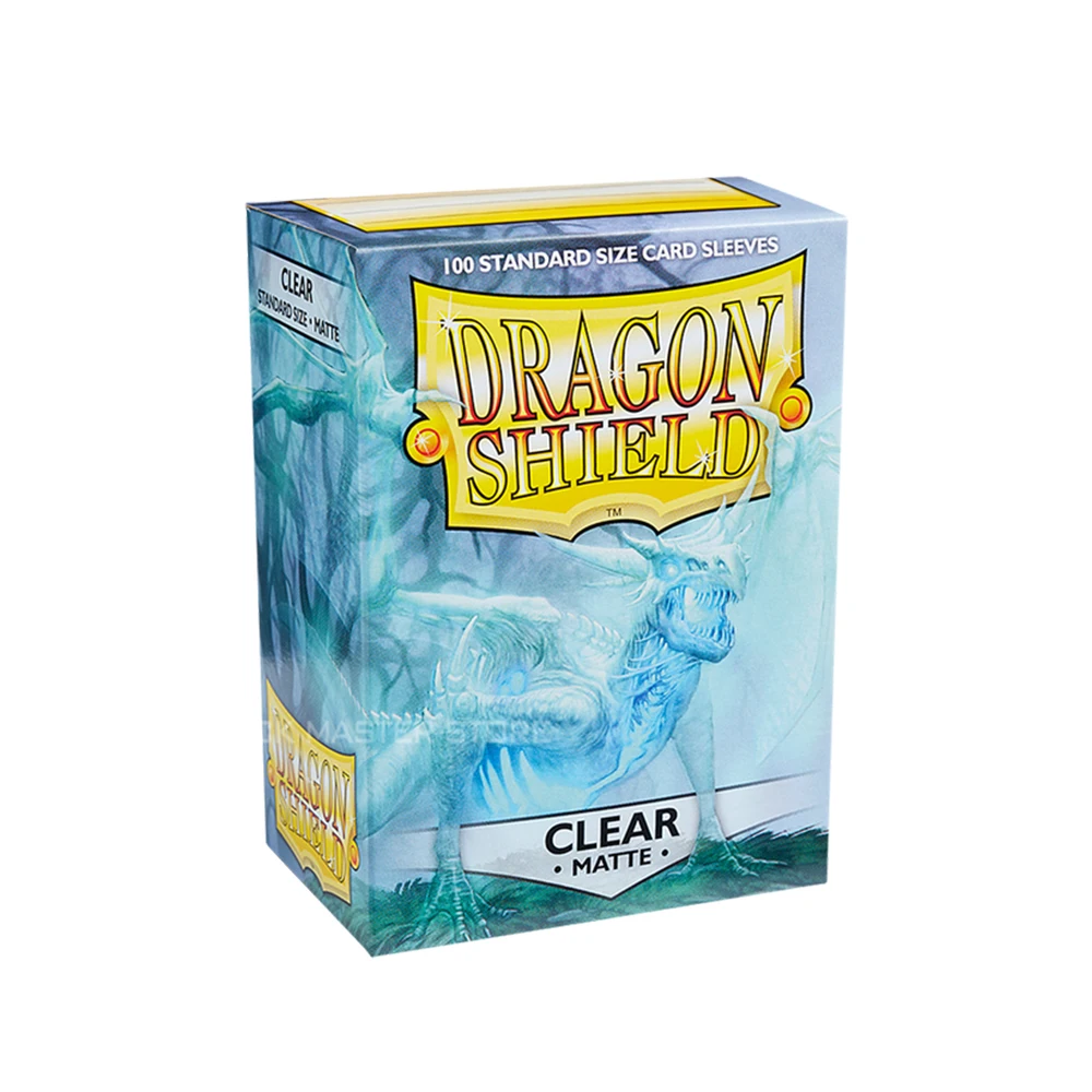100 PCS/BOX Standard Size Dragon Shield New Sleeves 63x88mm Clear Matting Card Covers for MTG/PKM Board Game Cards Slevee