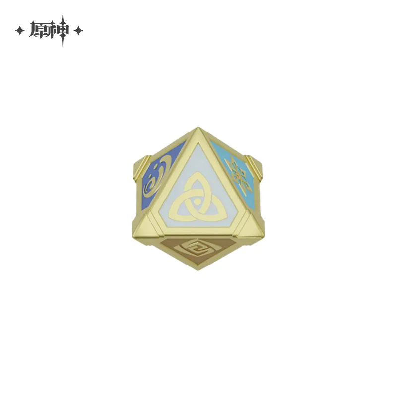 Game Genshin Impact Official Merch miHoYo Original Authentic Genius Invokation TCG Elemental Eight-sided Dice DIY Birthday Gift