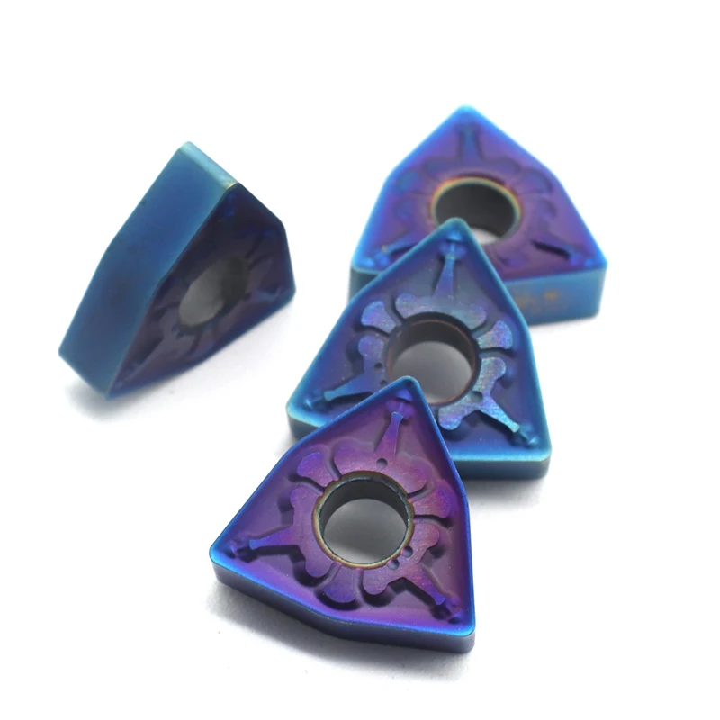 10PCS High Quality WNMG080408 TM Colorful Blue External Turning Tools Carbide Insert WNMG 080408 Metal Lathe Tools Inserts