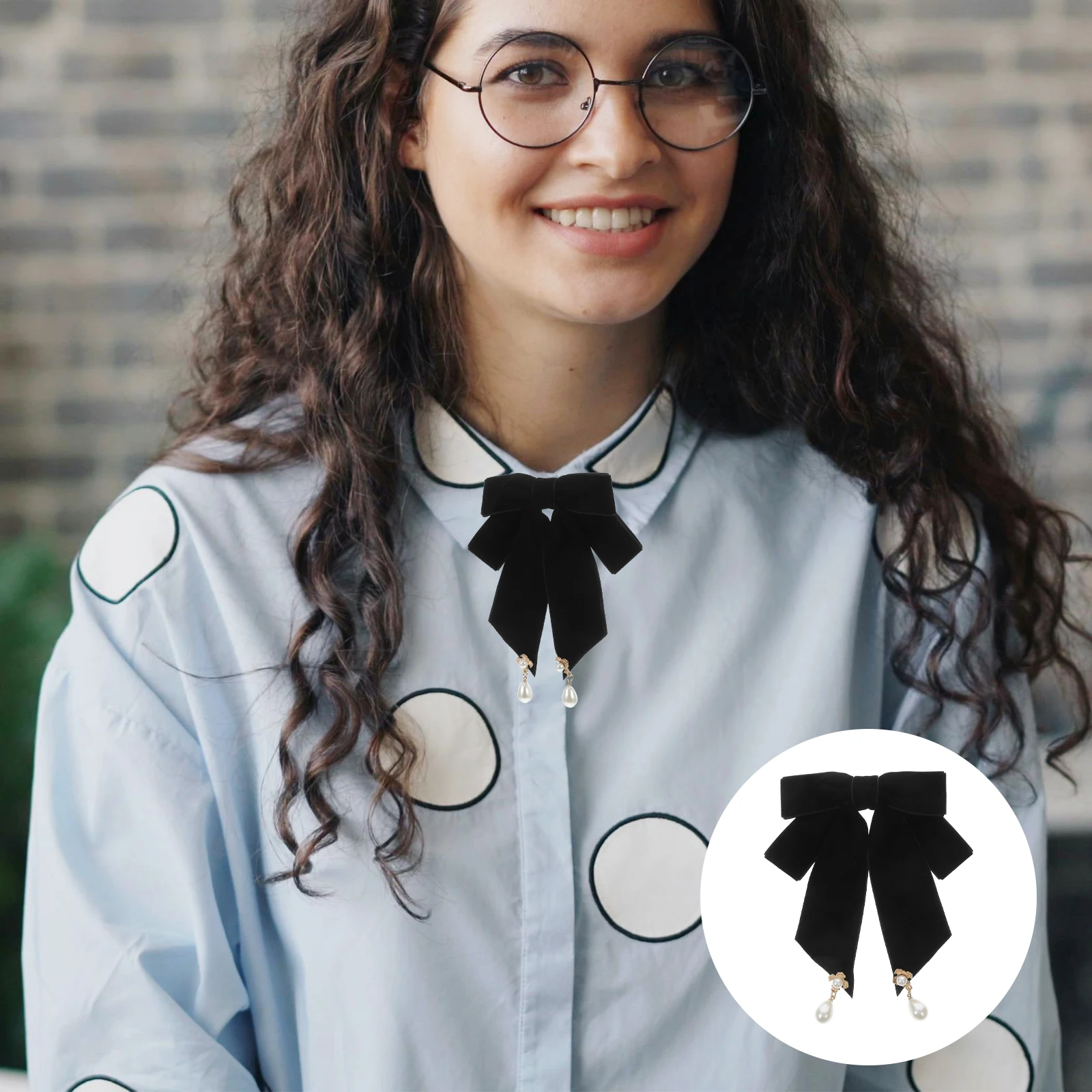 

Bow Tie Ties for Men Brooch Casual Women Imitation Pearls Classic Brooches Miss