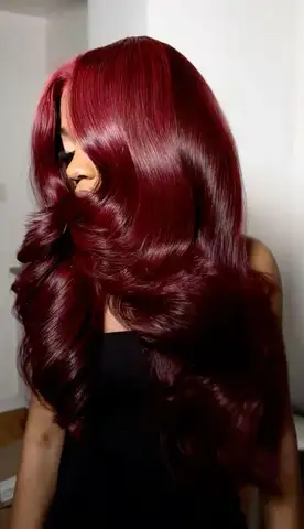 34 Inch 99J Burgundy Lace Front Wigs Human Hair 13x4 HD Transparent Body Wave Lace Front Wigs Human Hair Pre Plucked