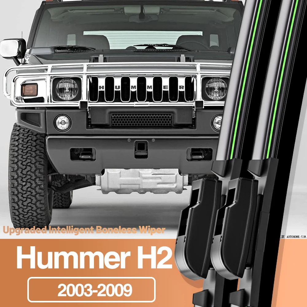 

2pcs For Hummer H2 2003-2009 Front Windshield Wiper Blades Windscreen Window Accessories 2004 2005 2006 2007 2008