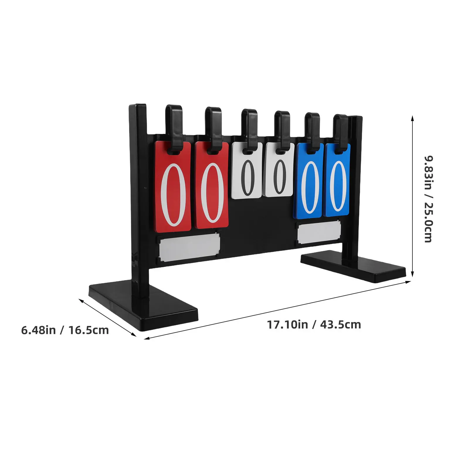Portable 4 and 6-Digit Flip Scoreboard Multifunctional Sports Score Flipper for Basketball Football Tennis Soccer Badminton