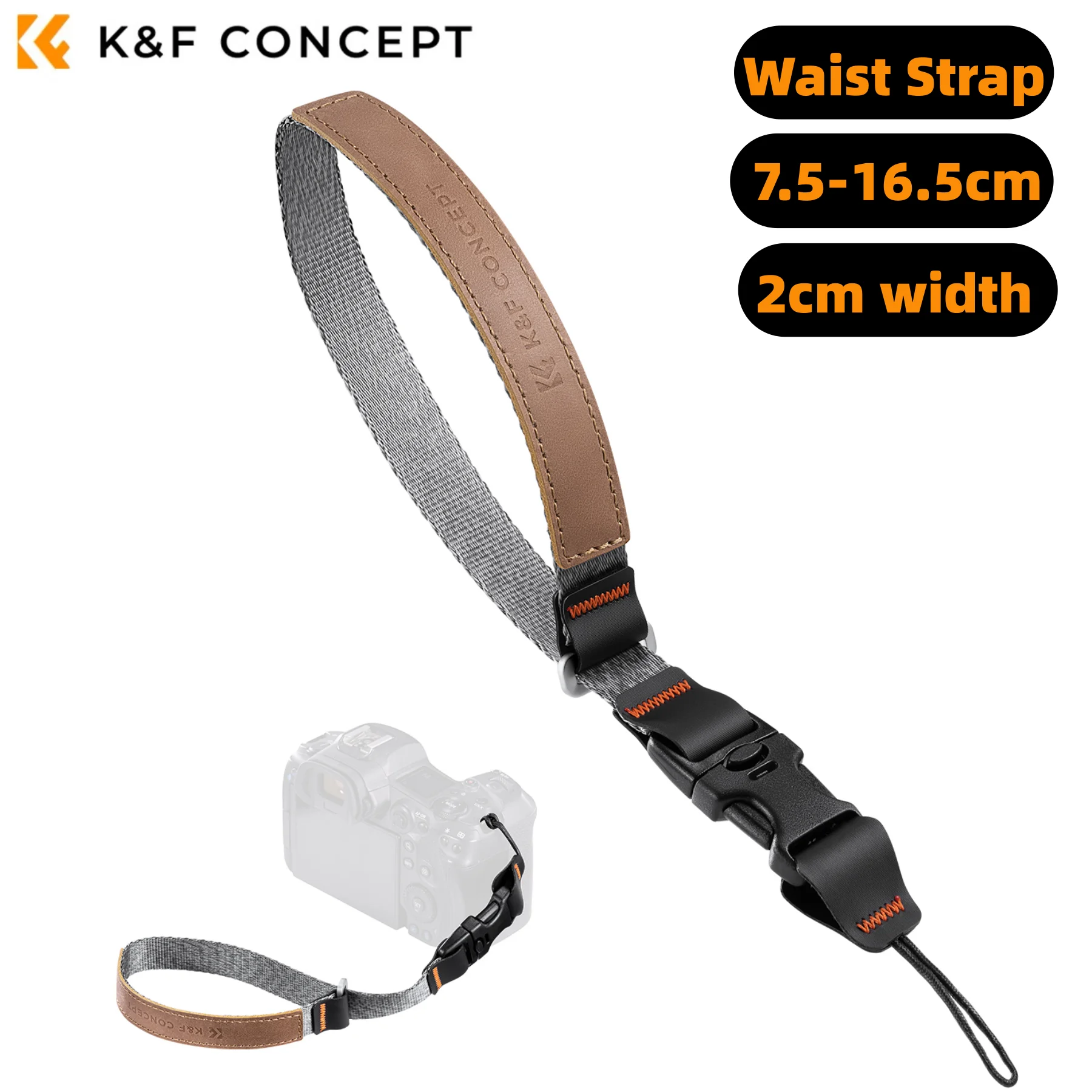 K&F CONCEPT Camera Wrist Strap Nylon Leather Photographer Camera Hand Strap For Sony Canon Nikon Fuji DSLR SLR Mirrorless Camera