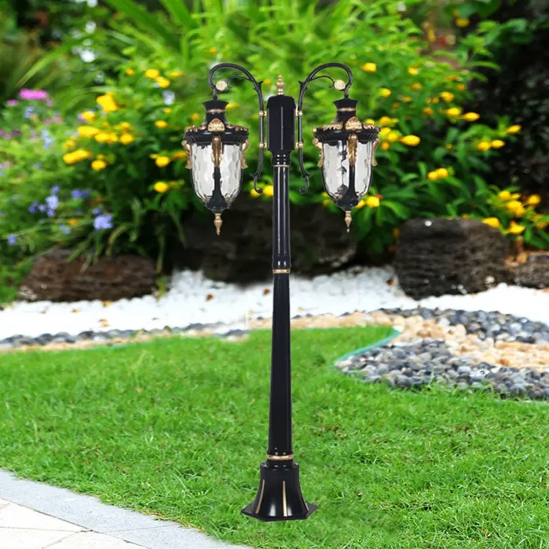 Outdoor Courtyard Waterproof Lawn Lamp Retro Outdoor European Style Community Street Lamp Villa High Pole Landscape Lamp