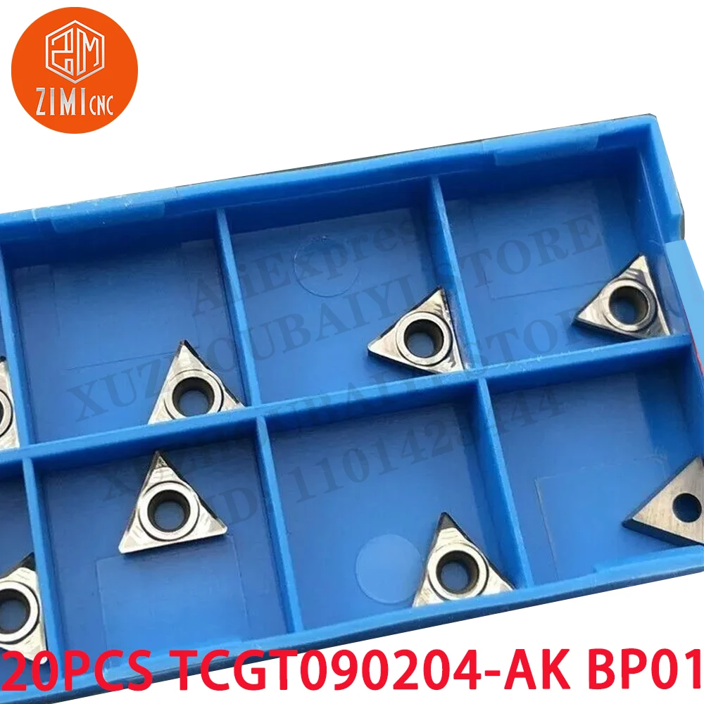 20P TCGT090204-AK BP01 Aluminum Cemented carbide insert For STUCR09 Carbide Inserts CNC tool metal lathe mechanical cutting tool