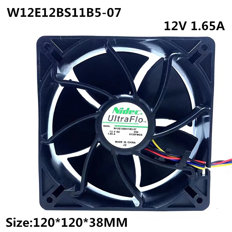 

New original 120*38MM 12CM W12E12BS11B5-07 DC12V 1.65A S7 S9 high air volume violent cooling fan