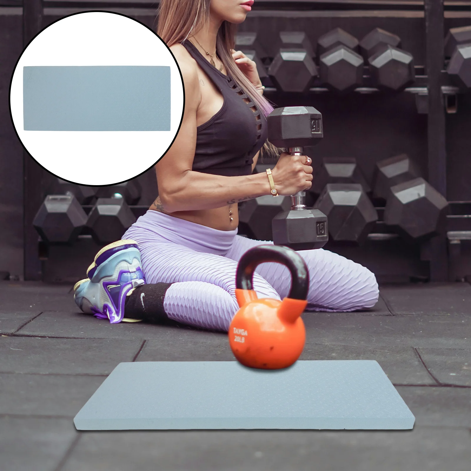 

Thickened Fitness Plank Support Mat Enhanced Cushioning Padded Yoga Mat For Exercise Balance Pad Pilates Gym Workouts Mats For