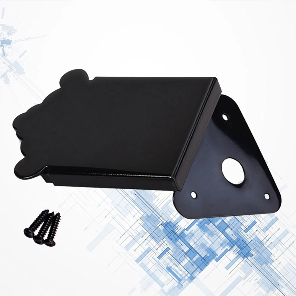 

Guitar Parts Flyless Pull Board Mandolin Tuning Triangle Tailpiece with Screw Black