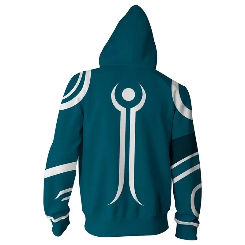 Jace Beling Sudadera con capucha de cosplay, chaqueta de disfraz impresa en 3D, sudadera con cremallera, suéter de Halloween
