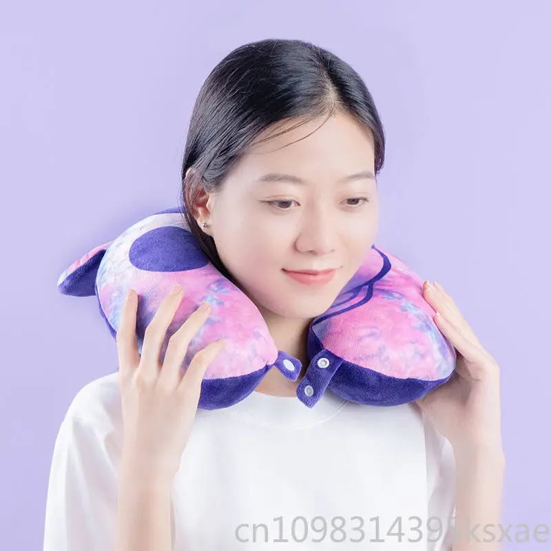 Disney U-shaped Pillow for Women Girl Kids Kawaii Mickey Mouse Portable Fashion Trend