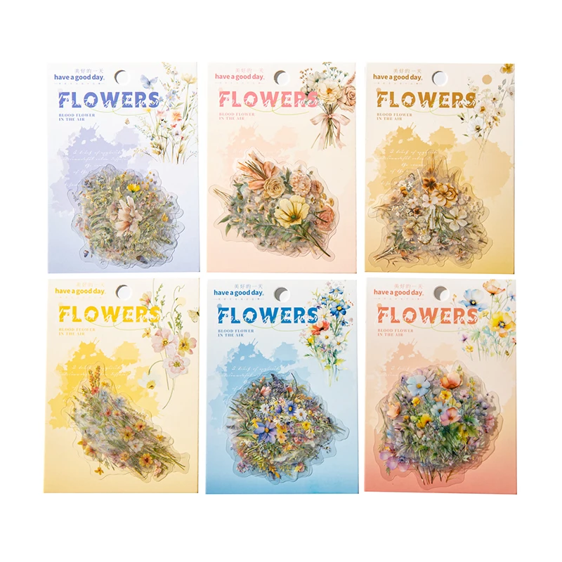 

12 упаковок/лот цветы цветущие на другой берегу серии милые милые ретро декоративные наклейки для домашних животных