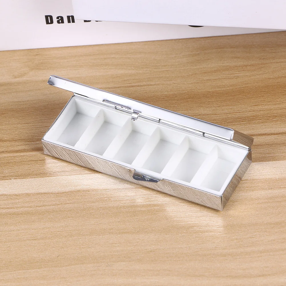 

1Pcs Rectangular Stainless Steel Pill Box Durable Portable Candy Container Storage Keychain Chewing Gum Holder