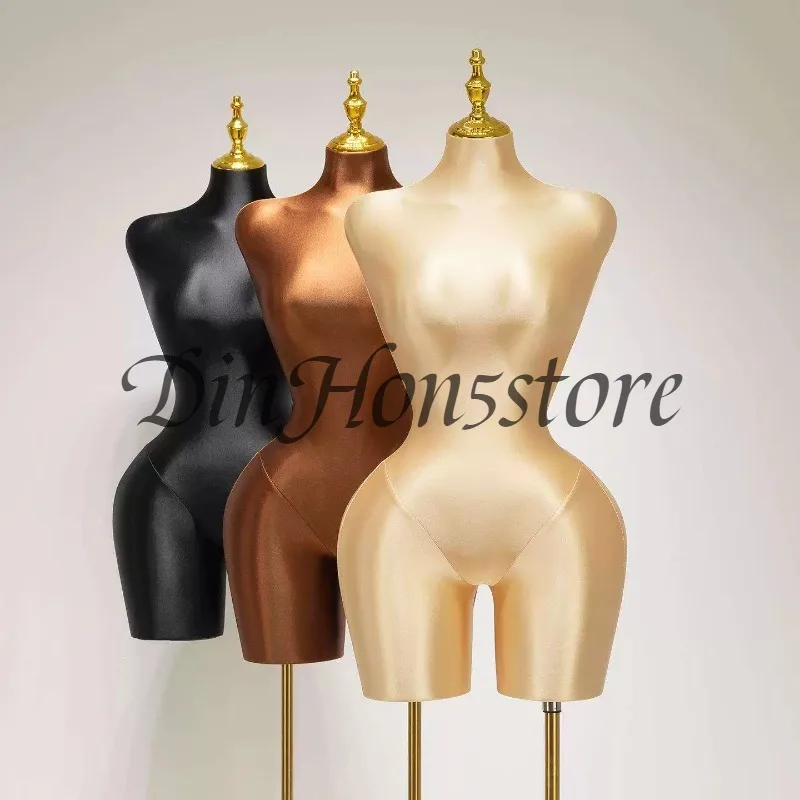 European Style Women's Clothing Half-body Mannequin Full Hips Slim Waist Dummy Store Window Display Stand Female Mannequin FYMQ