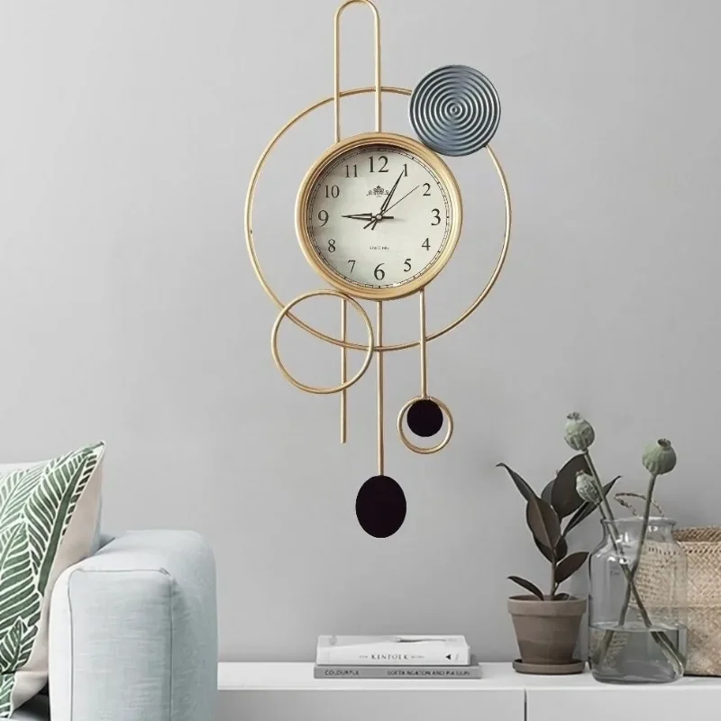 Fashion home living room bedroom study wall clock hanging watch creative high value clock beautiful atmosphere Nordic style wall