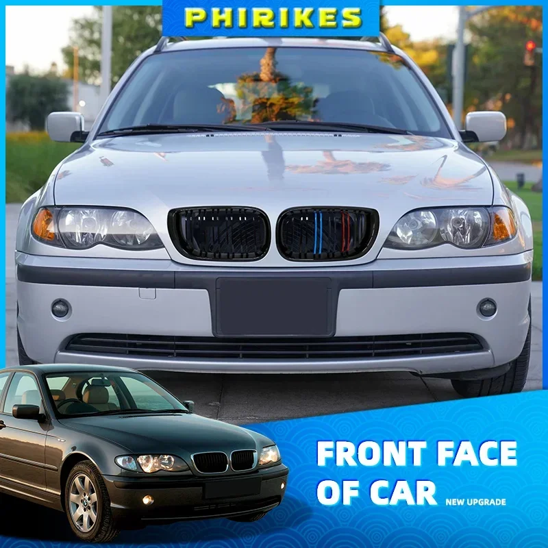 

Car Front Bumper Kidney Hood Grille Racing Grill Black For BMW E46 4-Door Touring Saloon 2002 2003 2004 2005