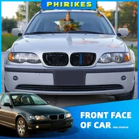Rejilla delantera de riñón doble para BMW, accesorio de color negro para parachoques delantero de coche BMW E46, 4 puertas, Touring Saloon 2002, 2003, 2004, 2005