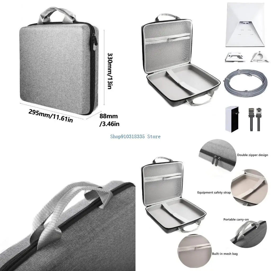 

Твердый корпус корпуса пыльно -надежный и амортизаторный пакет с дышащим карманом для мини -маршрутизатора легкая организация