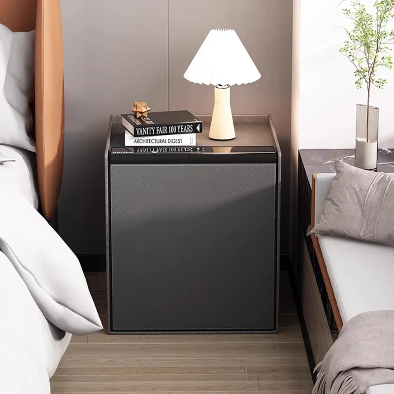Safe Box Concealed Safe Nightstands multifunctional Storage Cabinet Bedroom Furniture Luxury Bedside Table Security Protection