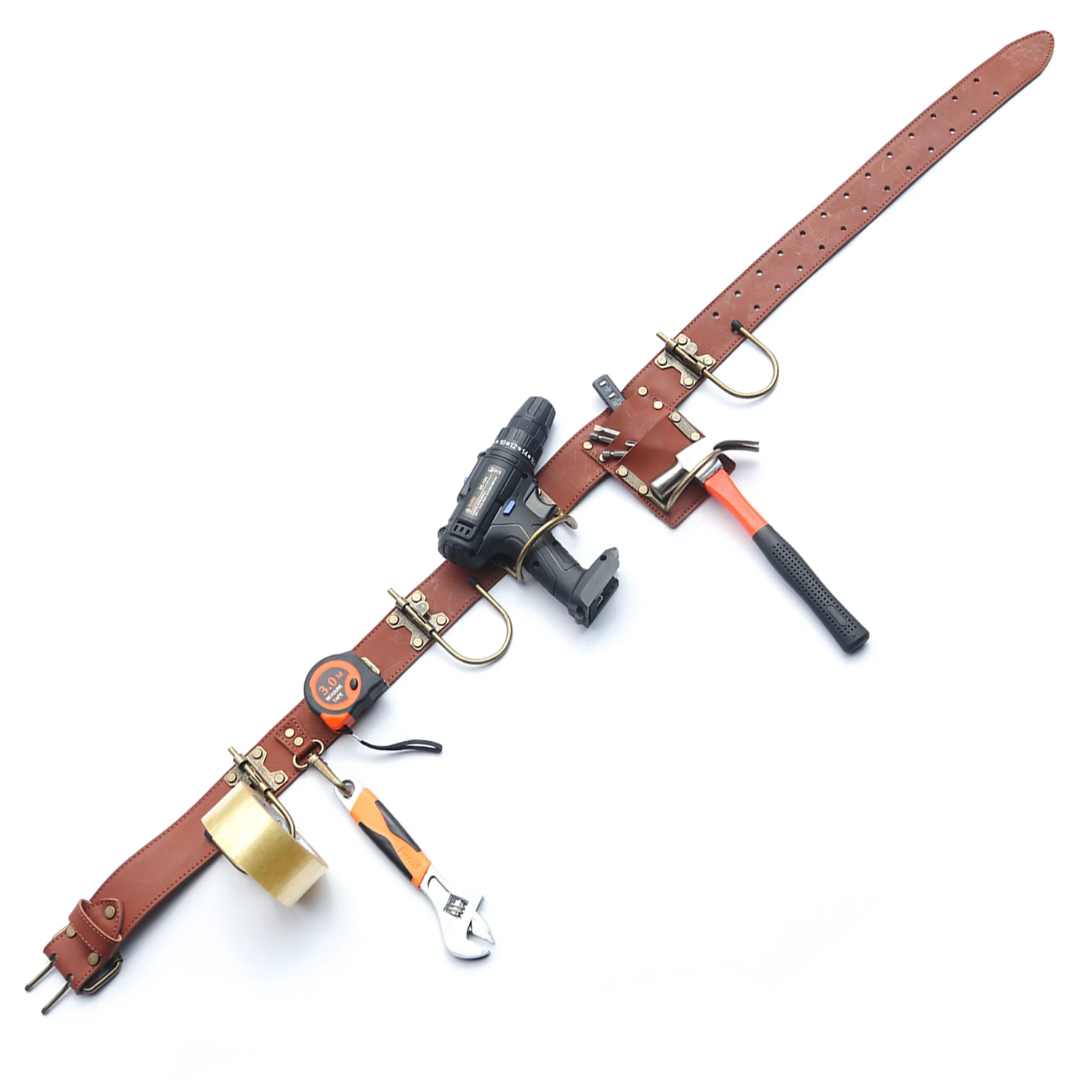Tourbon herramienta de andamio cinturón andamio carpintero constructor cinturones de construcción cinta métrica soporte martillo llave soportes