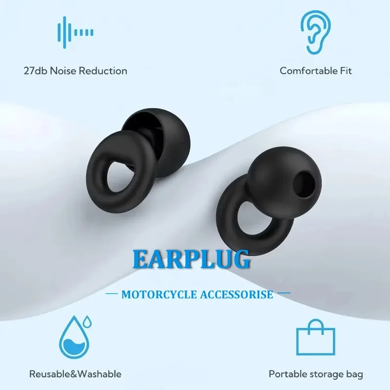 Motorcycle Noise cancling Earplug Swimming sleeping Ear Plug Silicone Noise Filtering plug Soft Comfort Reduction Sleep Earplugs