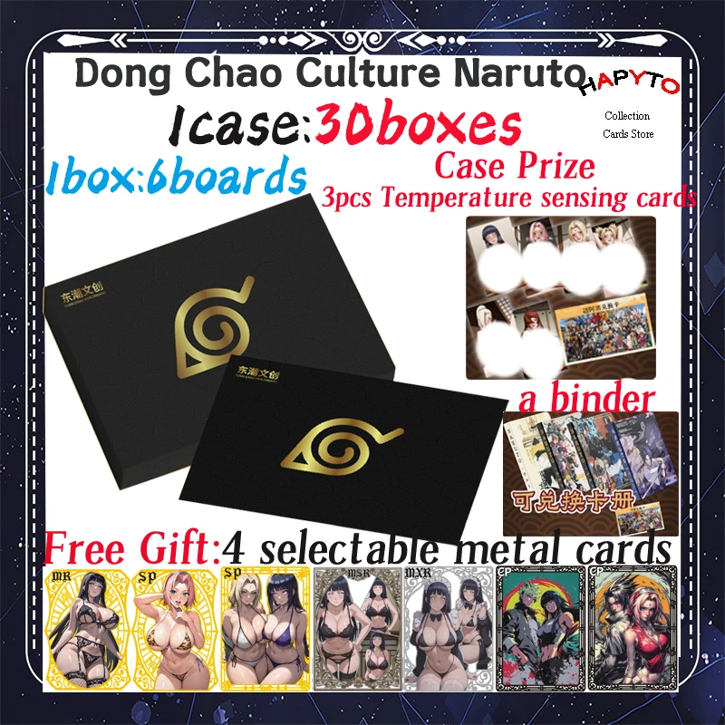 

2025 Newest Dong Chao Culture Naruto Boards Japanese Anime Konoha Bonds Hinata Sakura Sasuke Booster Box TCG Hobby Gift