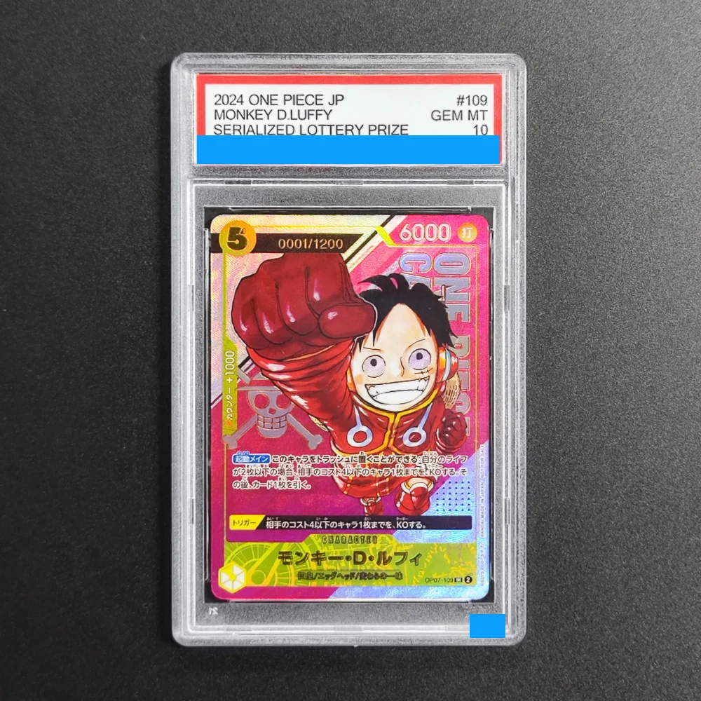 

Proxy DIY 2024 ONE PIECE JP MONKEY D.LUFFY SERIALIZED LOTTERY PRIZE 109 Rating Card 10 Mt 10 Card Labels Gift Collection Cards